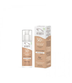 Crema solar facial con color SPF30