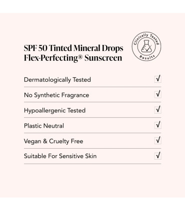 SPF 50 Tinted Mineral Drops Flex-Perfecting Niacinamide + Green Tea