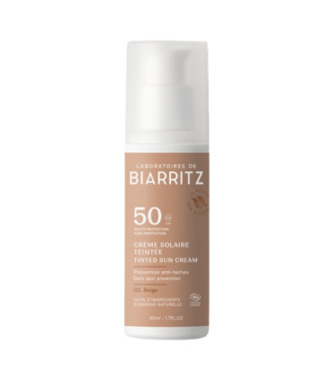 Crema solar facial con color SPF 50