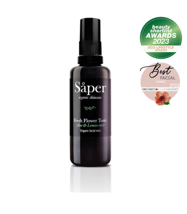 Tónico facial calmante con hidrolatos florales ecológicos